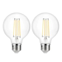 Castorama 2 Ampoules LED à Filament G80 E27 470lm 2,5W=40W Blanc Chaud Diall