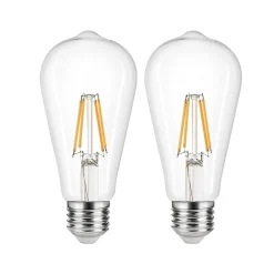 Castorama 2 Ampoules LED à Filament ST64 E27 470lm 2,7W=40W Blanc Chaud Diall