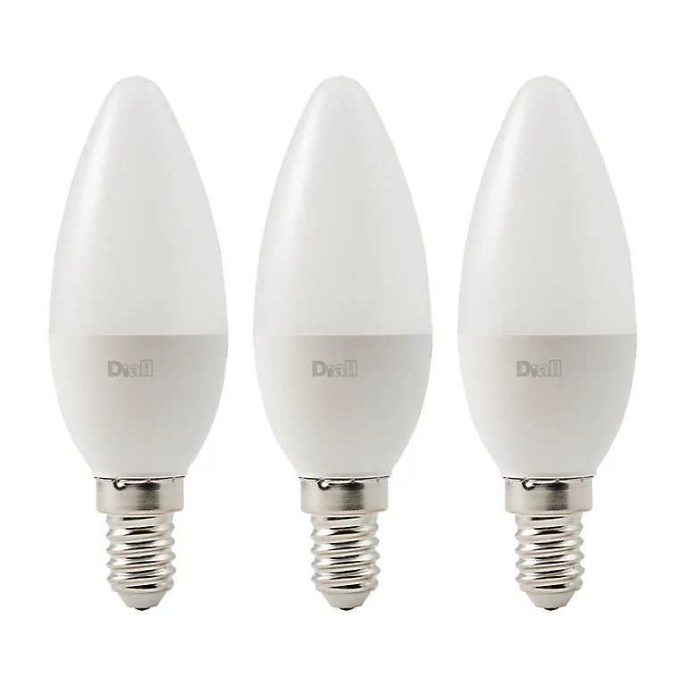 Castorama 3 Ampoules LED Diall E14 5W=40W Blanc Chaud 1 Castorama 3 Ampoules LED Diall E14 5W=40W Blanc Chaud