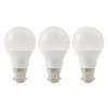 Castorama 3 Ampoules LED Diall GLS B22 6,5W=40W Blanc Chaud