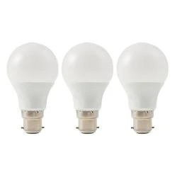 Castorama 3 Ampoules LED Diall GLS B22 6,5W=40W Blanc Chaud