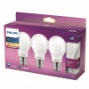 Castorama 3 Lampes LED Standard E27 60W Blanc Chaud Philips