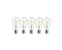 Castorama 5 Ampoules LED ST64 E27 IP20 470lm 5W 40W 230V Blanc Chaud