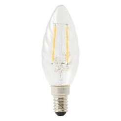Castorama Ampoule LED à Filament Flamme Torsadée E14 250lm 1.8W = 25W Ø3.5cm Diall Blanc Chaud