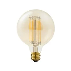 Castorama Ampoule LED à Filament Globe Ambre Ø12.4 Cm E27 400 Lm 5.8 W Blanc Chaud Diall