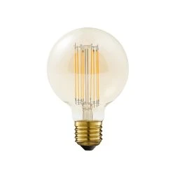 Castorama Ampoule LED à Filament Globe Ambre Ø9.5cm E27 400 Lm 5.8 W Blanc Chaud Diall