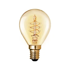 Castorama Ampoule LED à Filament Globe Ambre Petit Culot à Visser (E14) 180 Lm 3 W Blanc Chaud Diall