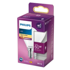 Castorama Ampoule LED E14 (SES) 806lm 6.5W = 60W IP20 Blanc Chaud Philips