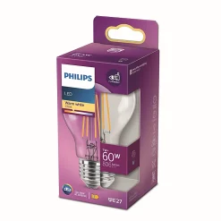 Castorama Ampoule LED E27 A60 806lm 7W IP20 Blanc Chaud Philips