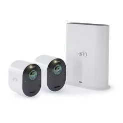 Castorama Caméra De Vidéosurveillance Sans Fil Arlo Ultra2 Spotlight 4K Blanche, Lot De 2