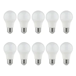Castorama Lot 10 Ampoules LED E27 806lm 8W Blanc Neutre Diall L.20,7 X ⌀6 Cm