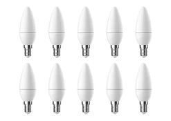 Castorama Lot 10 Ampoules LED Flamme E14 250lm 2.2W = 25W Ø3.5cm Diall Blanc Neutre