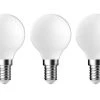 Castorama Lot 3 Ampoules LED à Filament Mini Globe E14 470lm 3.4W = 40W Ø4.5cm IPX4 Diall Blanc Neutre