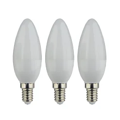 Castorama Lot 3 Ampoules LED Flamme E14 470lm 4.2W = 40W Ø3.5cm Diall Blanc Chaud