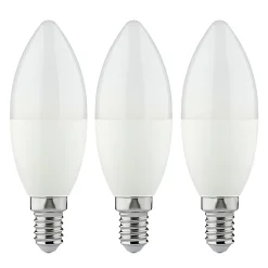 Castorama Lot 3 Ampoules LED Flamme E14 806lm 6.5W = 60W Ø3.7cm Diall Blanc Chaud