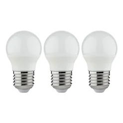 Castorama Lot 3 Ampoules LED Mini Globe E27 470lm 4.2W = 40W Ø4.5cm Diall Blanc Chaud