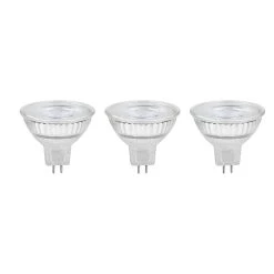 Castorama Lot 3 Ampoules LED MR16 GU5.3 345lm 3.4W = 35W Ø4.4cm Diall Blanc Neutre
