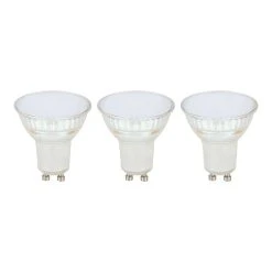 Castorama Lot 3 Ampoules LED Spot Réflecteur GU10 450lm 4.8W = 50W Ø5cm Diall Blanc Chaud