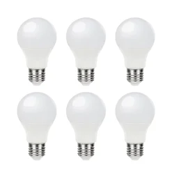 Castorama Lot 6 Ampoules LED A60 E27 806lm 7.3W = 60W Ø6cm Diall Blanc Chaud