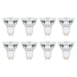Castorama Lot 8 Ampoules LED Spot Réflecteur GU10 345lm 3.6W = 50W Ø5cm Diall Blanc Chaud