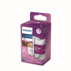 Castorama Spot LED Dimmable GU10 575lm 6.2W IP20 Blanc Neutre Philips